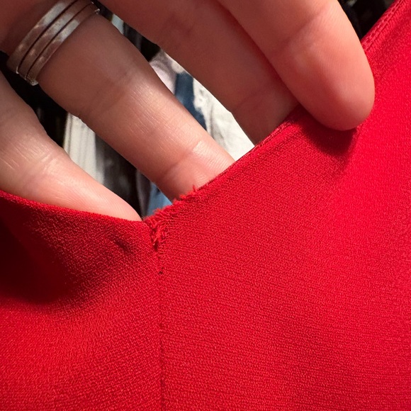 Jill Stuart Red Wide Leg Belted Jumpsuit - Picture 4 of 8